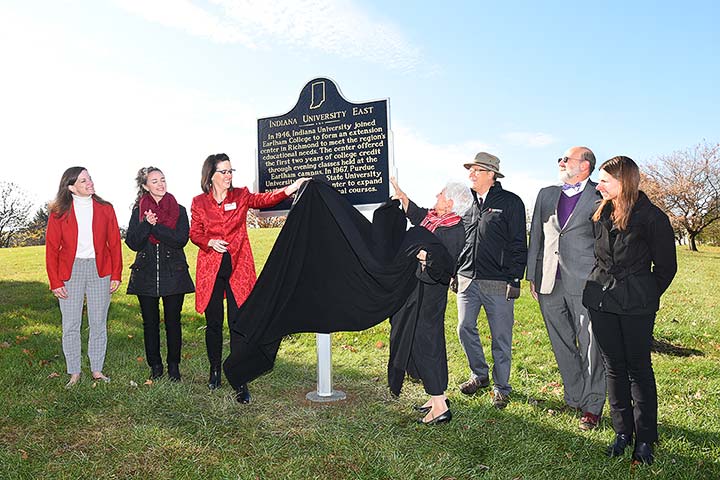 Supplied Photo: IU East also dedicated a State Historic Marker in front of Whitewater Hall on November 5. 
