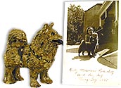 Figurine of Dog and photo of the real dog