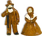Quaker Couple done in brown