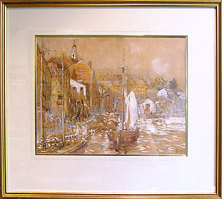 Harbor Scene by John Albert Seaford