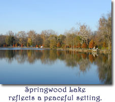 Springwood Lake reflects a beautiful setting.