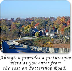 Abington provides a picturesque vista as you enter from the east on Pottershop Road.