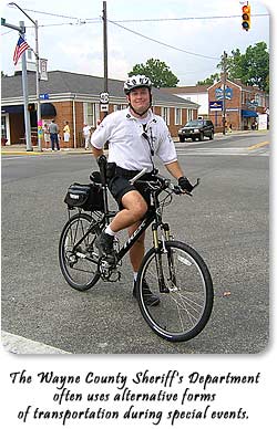 The Wayne County Sheriff's Department often uses alternative forms of transporation during special events.