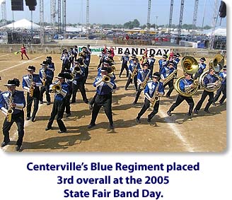 Centerville's Blue Regiment placed 3rd overall at the 2005 State Fair Band Day.