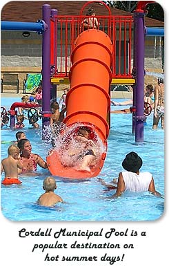 Cordell Municipal Pool is a popular destination on hot summer days.