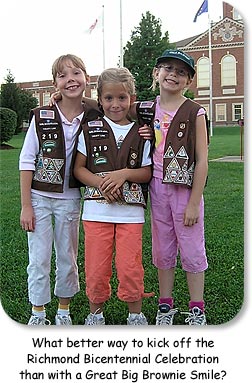 What better way to kick off the Richmond Bicentennial Celebration than with a Great Big Brownie Smile?