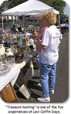 "Treasure hunting" is one of the fun experiences at Levi Coffin Days.