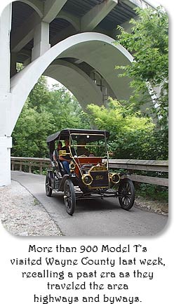 More than 900 Model T's visited Wayne County last week, recalling a past era as they traveled the area highways and byways.