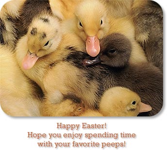 Happy Easter!  Hope you enjoy spending time with your favorite peeps!