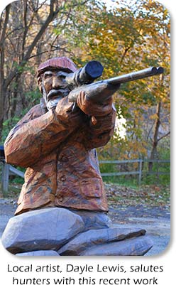 Hunter sculpture by Dayle Lewis.