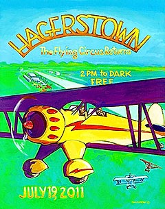 Hagerstown Flying Circus - Poster by Tom Butters, Director for the Hagerstown Museum & Arts Place