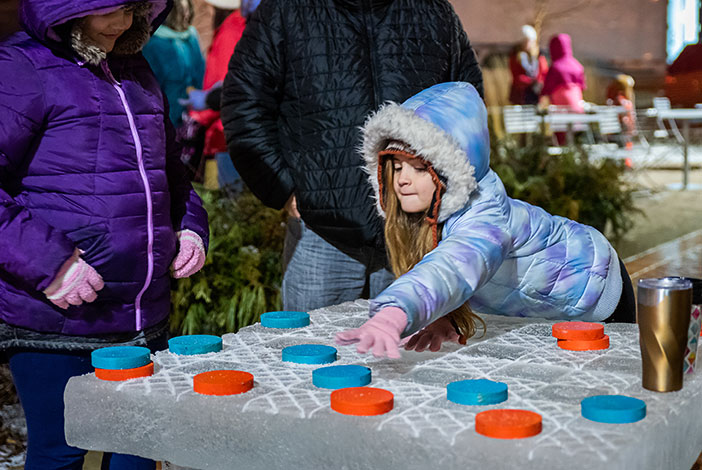Photo: Playing ice checkers at the Richmond Meltdown Festival, Richmond, Indiana.
