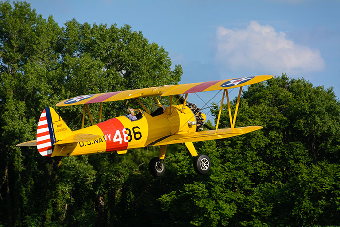 Photo: Yellow Biplane.