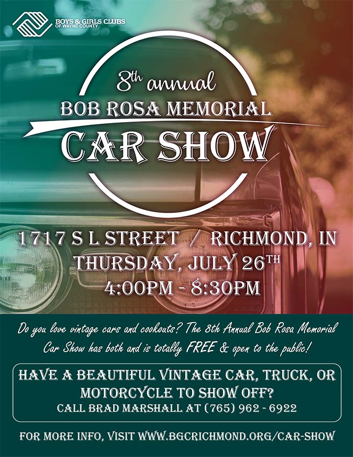 Poster: Bob Rosa Memorial Car Show