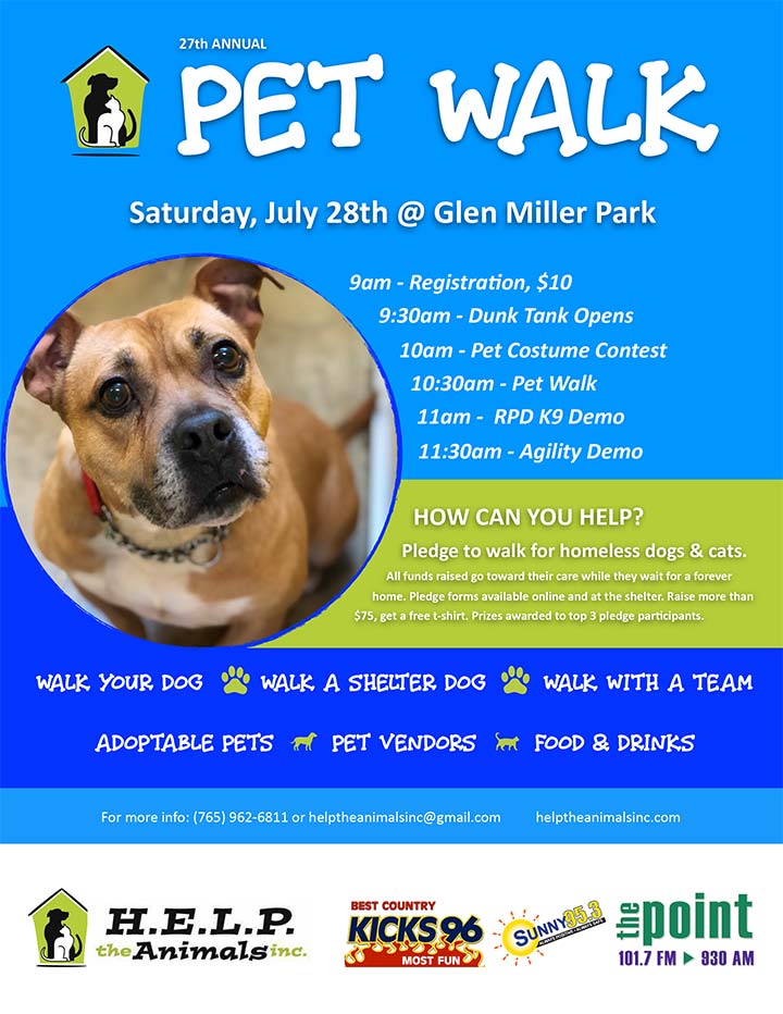 Supplied Flyer: HELP the Animals Pet Walk 2018
