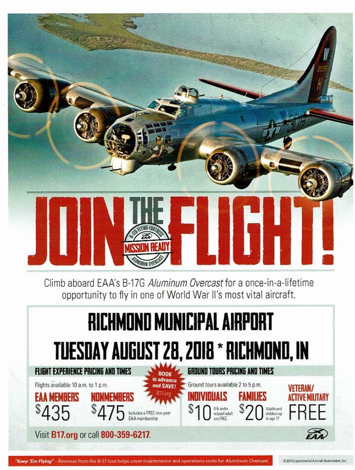 Supplied Flyer: B-17 Visits Richmond
