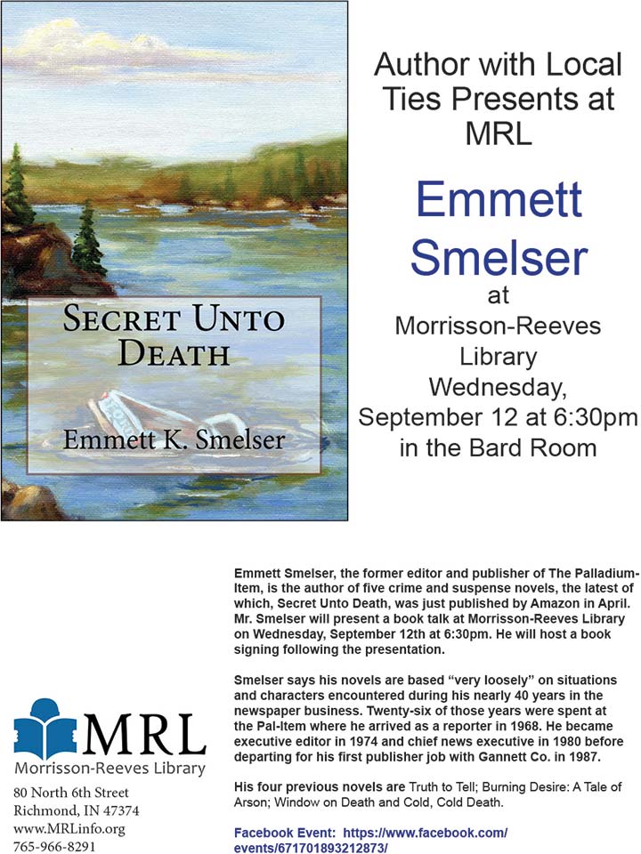 Supplied Flyer: Emmett Smelser Author Talk