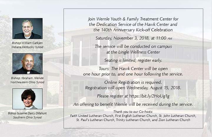 Supplied Image: Hawk Center Decication Invitation