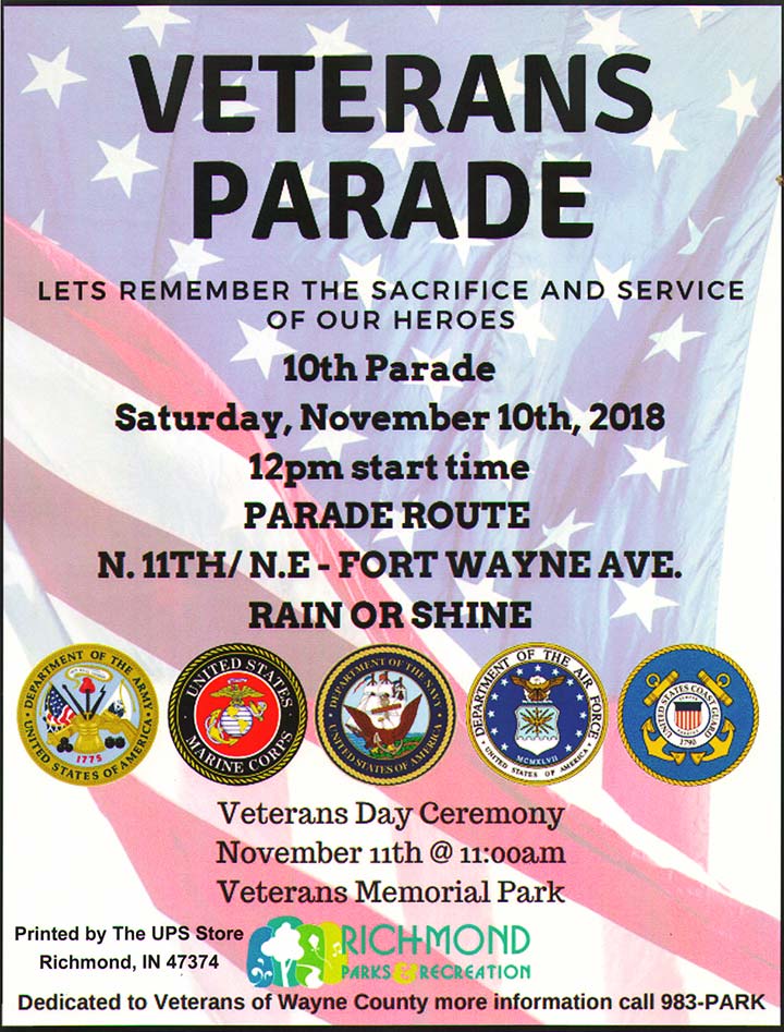 Supplied Flyer: Veterans Parade
