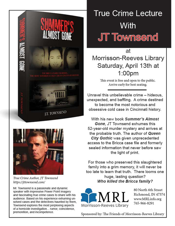 Supplied Flyer: True Crime Lecture by JT Townsend