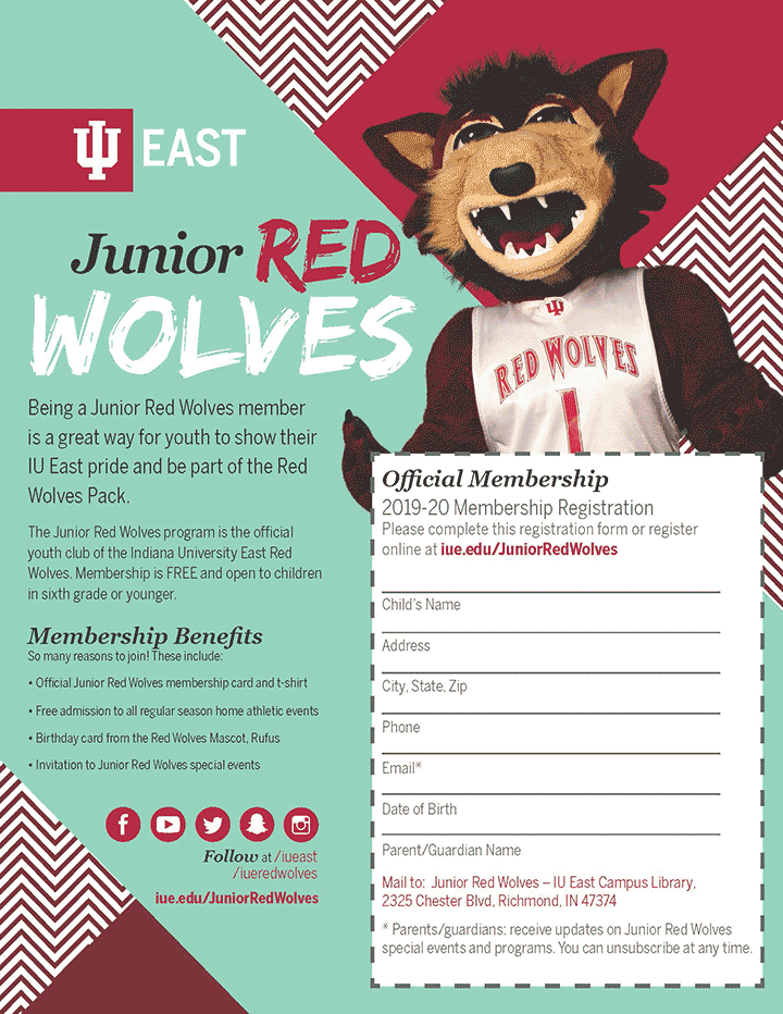 Supplied Flyer: Junior Red Wolves