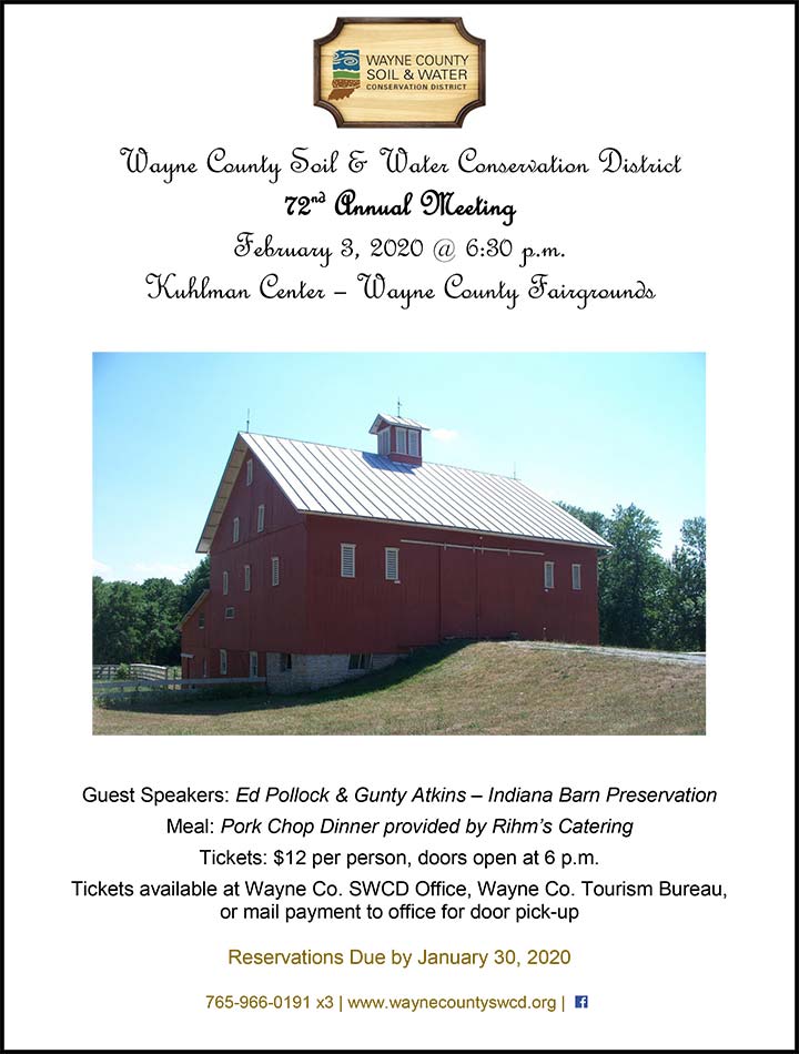 Supplied Flyer: Wayne County Soil & Water District 72nd Annual Meeting
