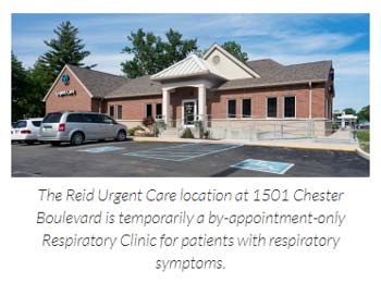 Supplied Photo: The Reid Urgent Care location at 1501 Chester Blvd is temporarily a by-appointment-only Respiratory Clinic for patients with respiratory symptoms.