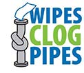Supplied Graphic: Wipes Clog Pipes