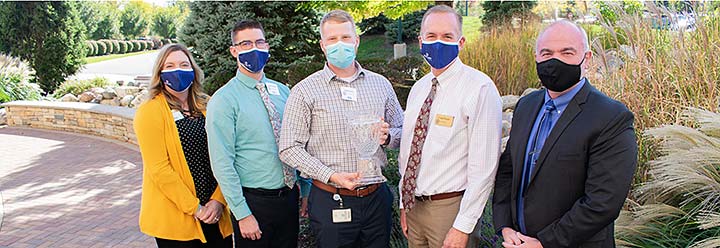 Supplied Photo: From left, Misti Foust-Cofield, Vice President/Chief Nursing Officer; Jared Dunlap, Director, Inpatient Nursing; Tyler Evans, Director, Cardiac Service Line; Craig Kinyon, President/CEO; and Alex Van Zant, VisionFirst