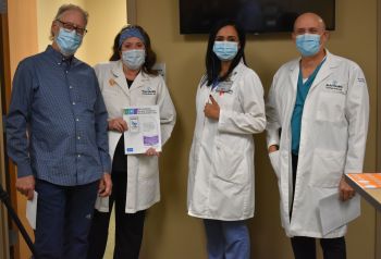 Supplied Photo:  Dr. David Jetmore (from left), Dr. Jennifer Bales, Dr. Annuradha Bhandari and Dr. Thomas Huth were the first to receive the COVID-19 vaccine at Reid Health.