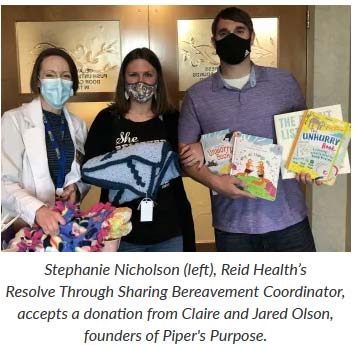 Supplied Photo: Stephanie Nicholson (left), Reid Health's