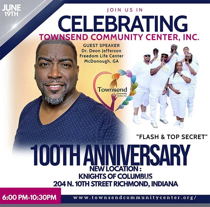 Supplied Flyer: 100th Anniversary of Townsend Community Center