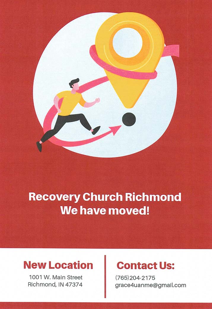 Flyer: Recovery Church Has Moved