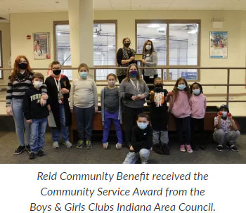 Supplied Photo: Reid Community Benefit received the Community Service Award from the Boys & Girls Clubs Indiana Area Council