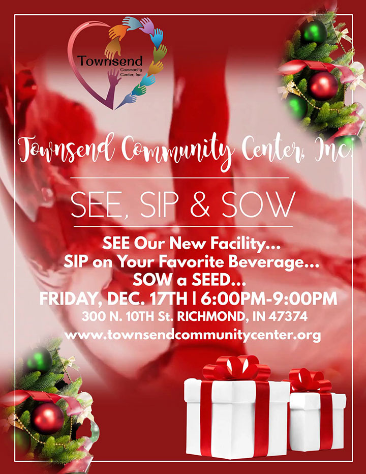 Supplied Flyer:   See, Sip & Sow by Townsend Center