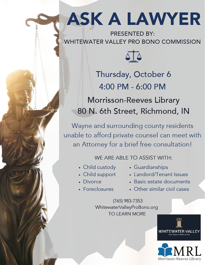 Supplied Flyer: Ask a Lawyer October 2022