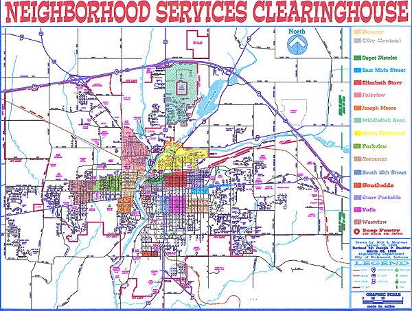 Neighborhood Services Clearinghouse Map for Richmond, Indiana