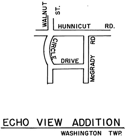 Map of Echo View Addition, Washington Township,  Wayne County, Indiana