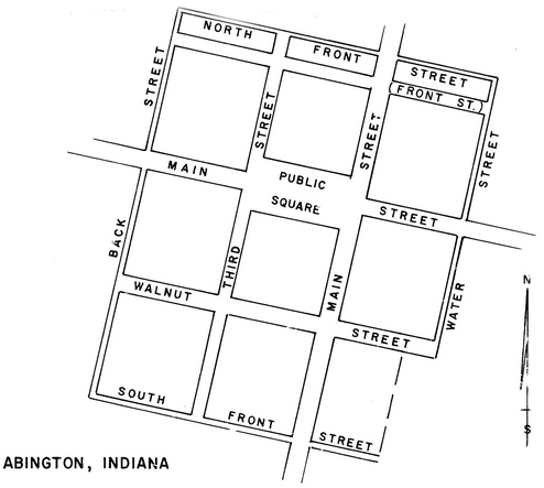 Map of Abington, Indiana