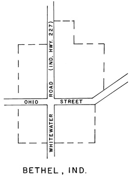 Map of Bethel, Indiana