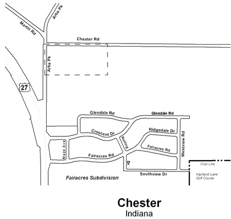 Map of Chester, Indiana
