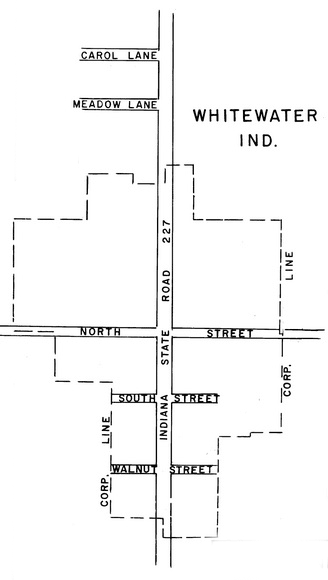 Map of Whitewater, Indiana