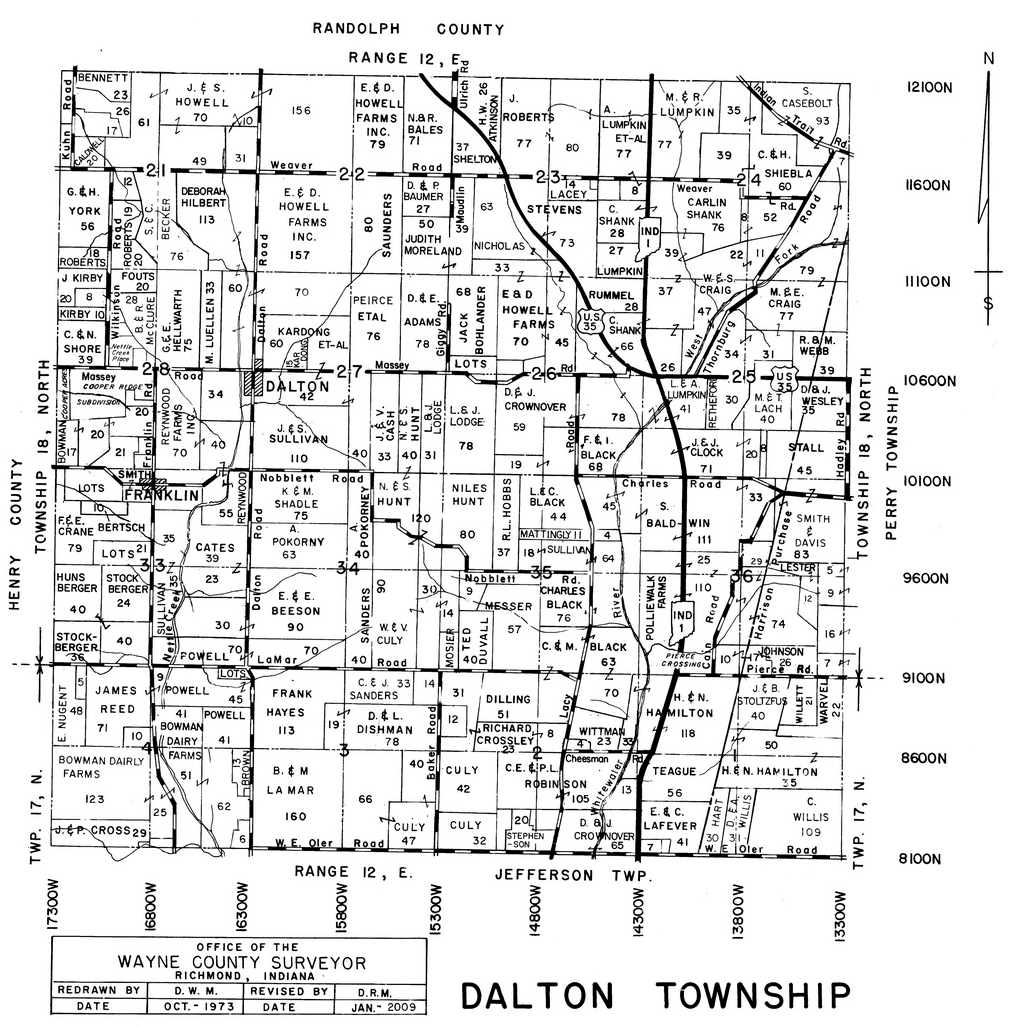 Map of Dalton Township, Indiana