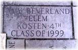 Stone representing Amy Beverland Elemementary Kosten's 1999 Fourth Grade Class