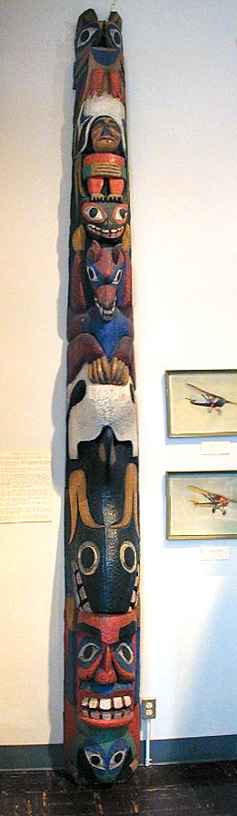 Totem Pole at the Wayne County Historical Museum