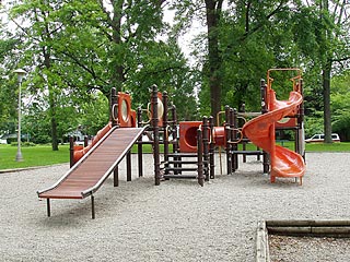 Playground equipment at Mary Scott Park.