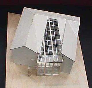 Model rendering of the future Levi Coffin House Visitor's Center.