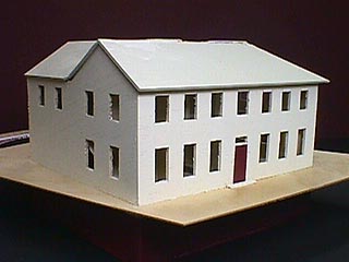 Model rendering of the future Levi Coffin House Visitor's Center.