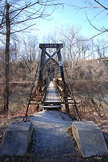 Suspension foot bridge