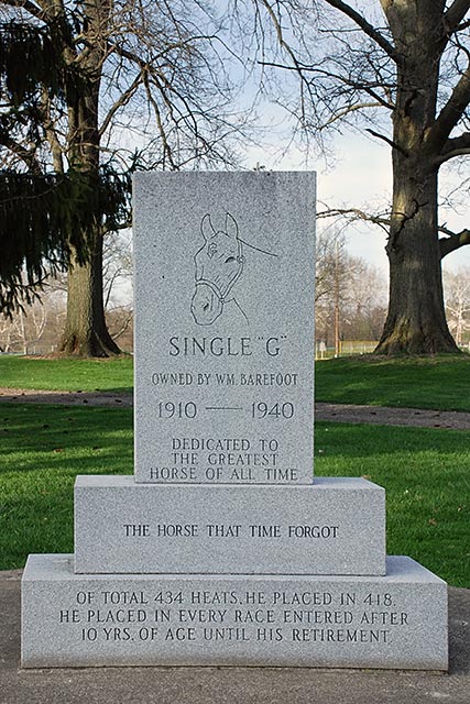 Photo: Single G Harness Race Horse Memorial in Cambridge City, Indiana